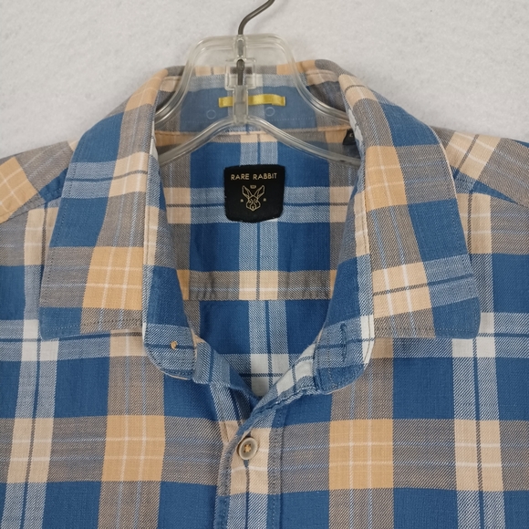 Rare Rabbit Long Sleeve Plaid multicolor Shirt Sz L - Picture 3 of 9